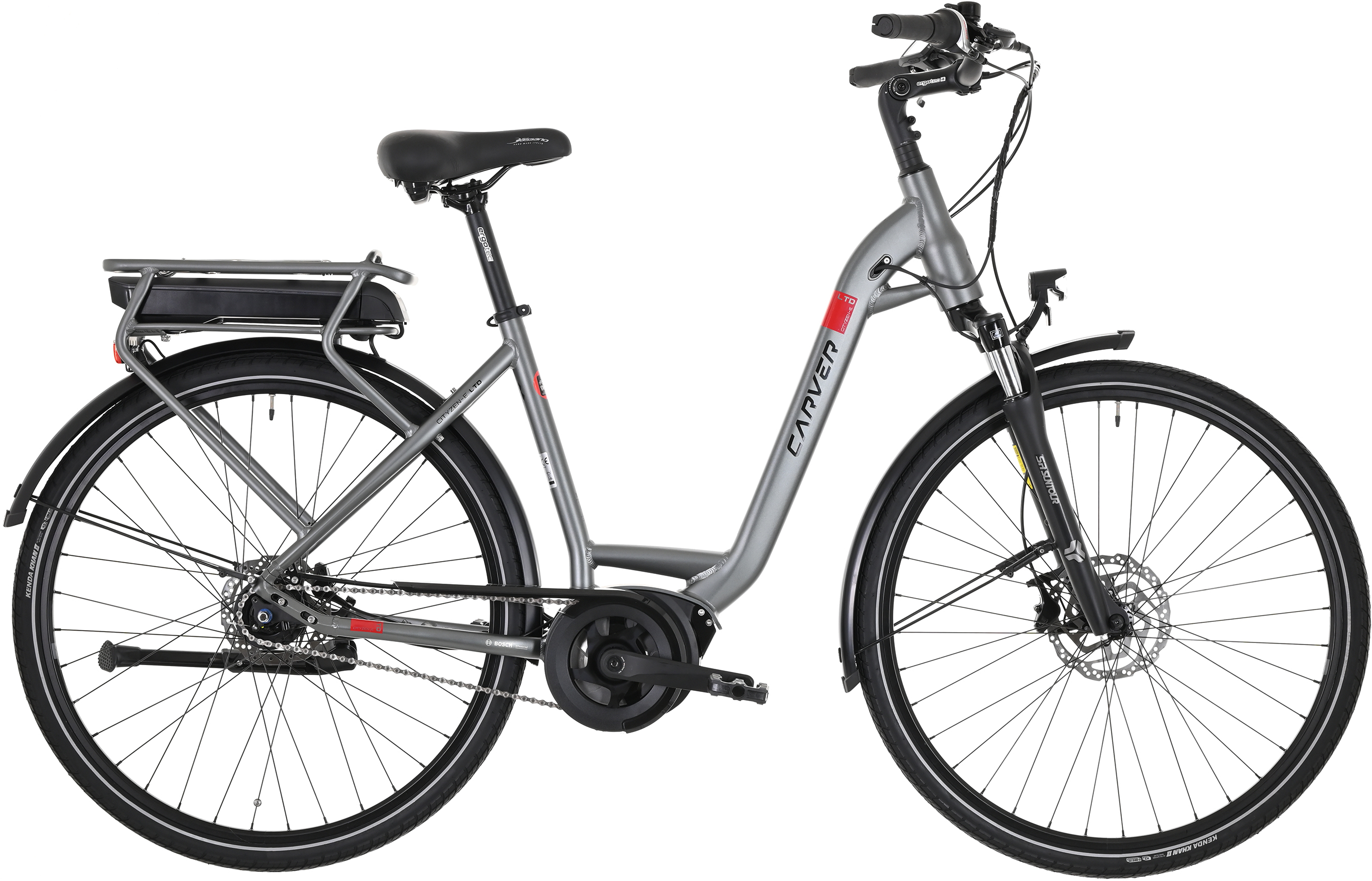 Cityzen E LTD FL - 400 Wh - 28 Zoll - Tiefeinsteiger - dark anthraciteblackred