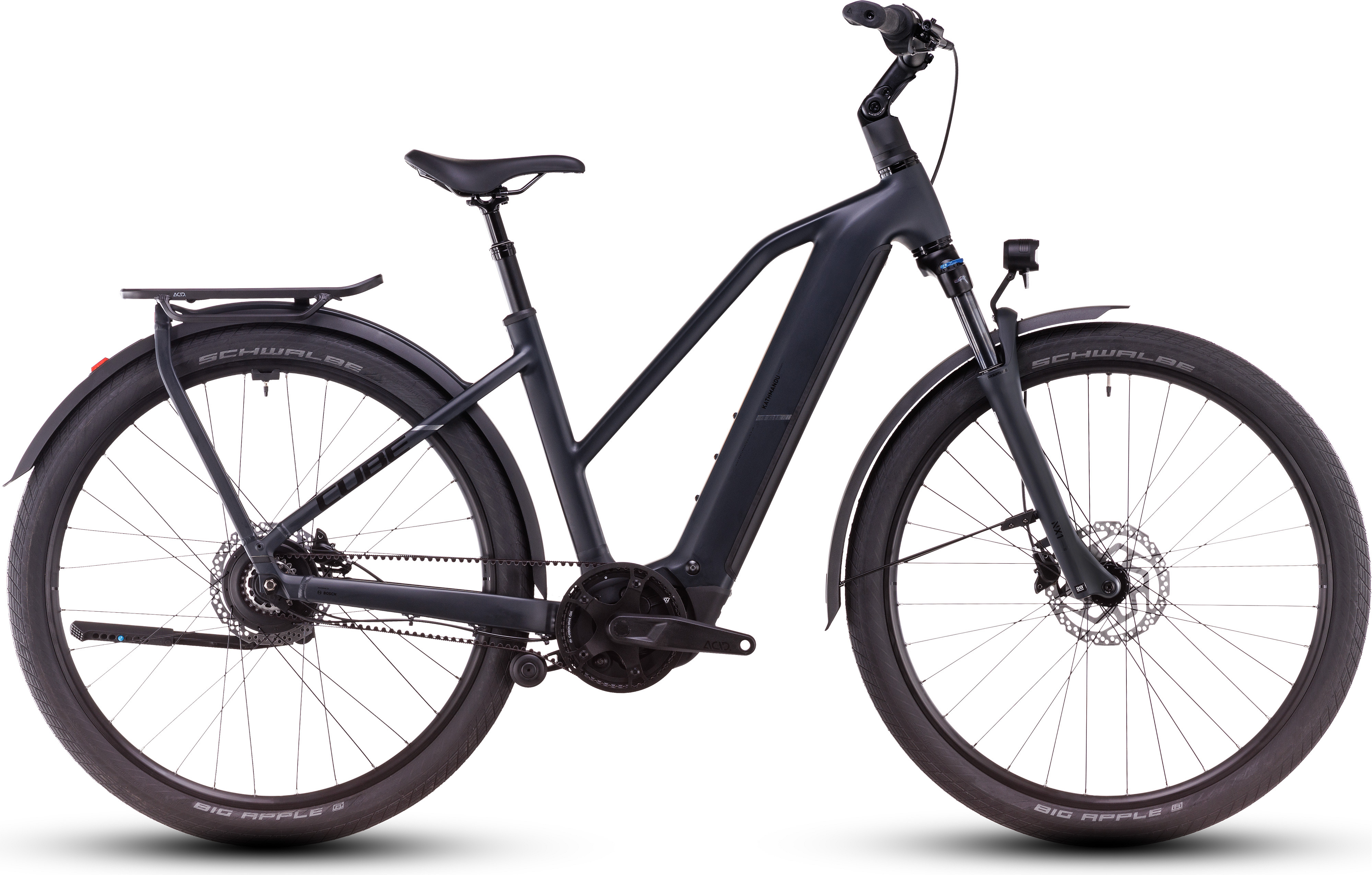 Kathmandu Hybrid Comfort Pro 800 - 800 Wh - 28 Zoll - Trapez - night´n´chrome