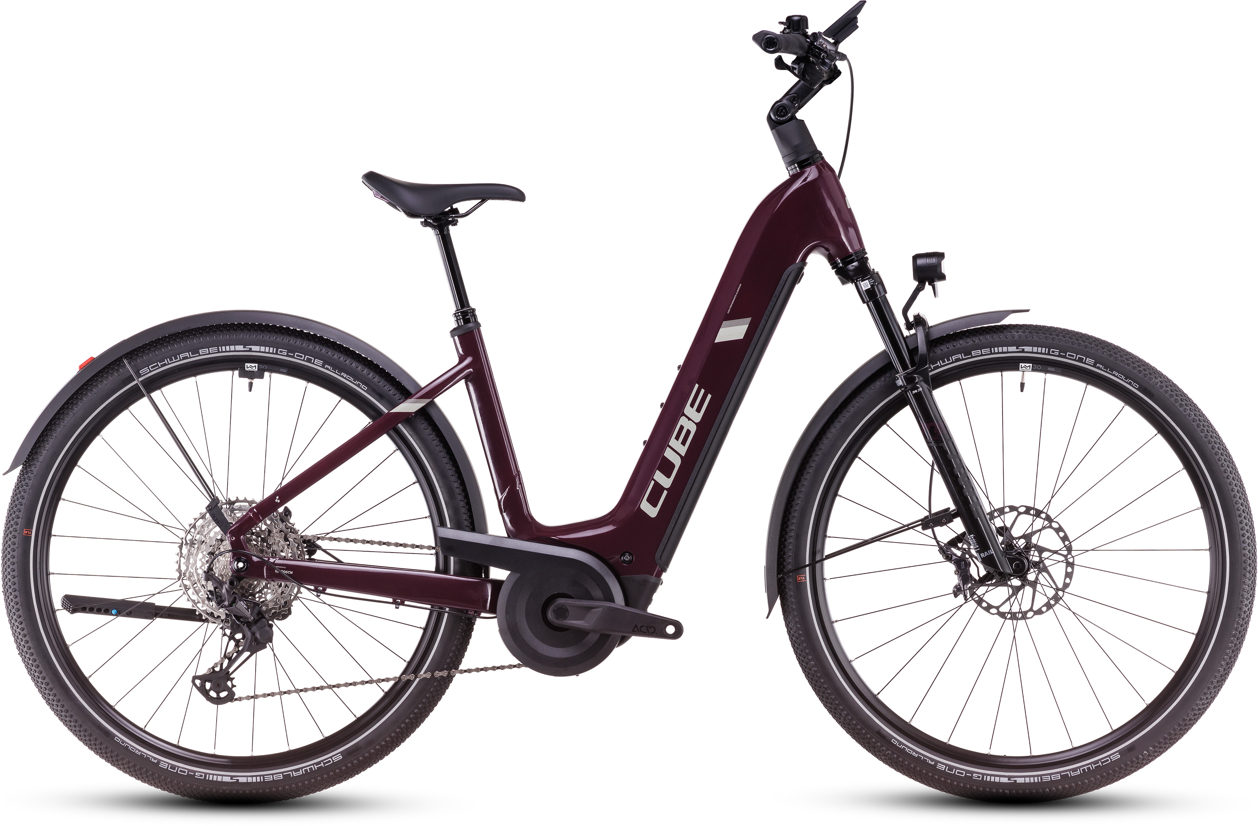 Nuride Hybrid SLX 800 Allroad - 800 Wh - 28 Zoll - Tiefeinsteiger - amarone´n´lunar 3