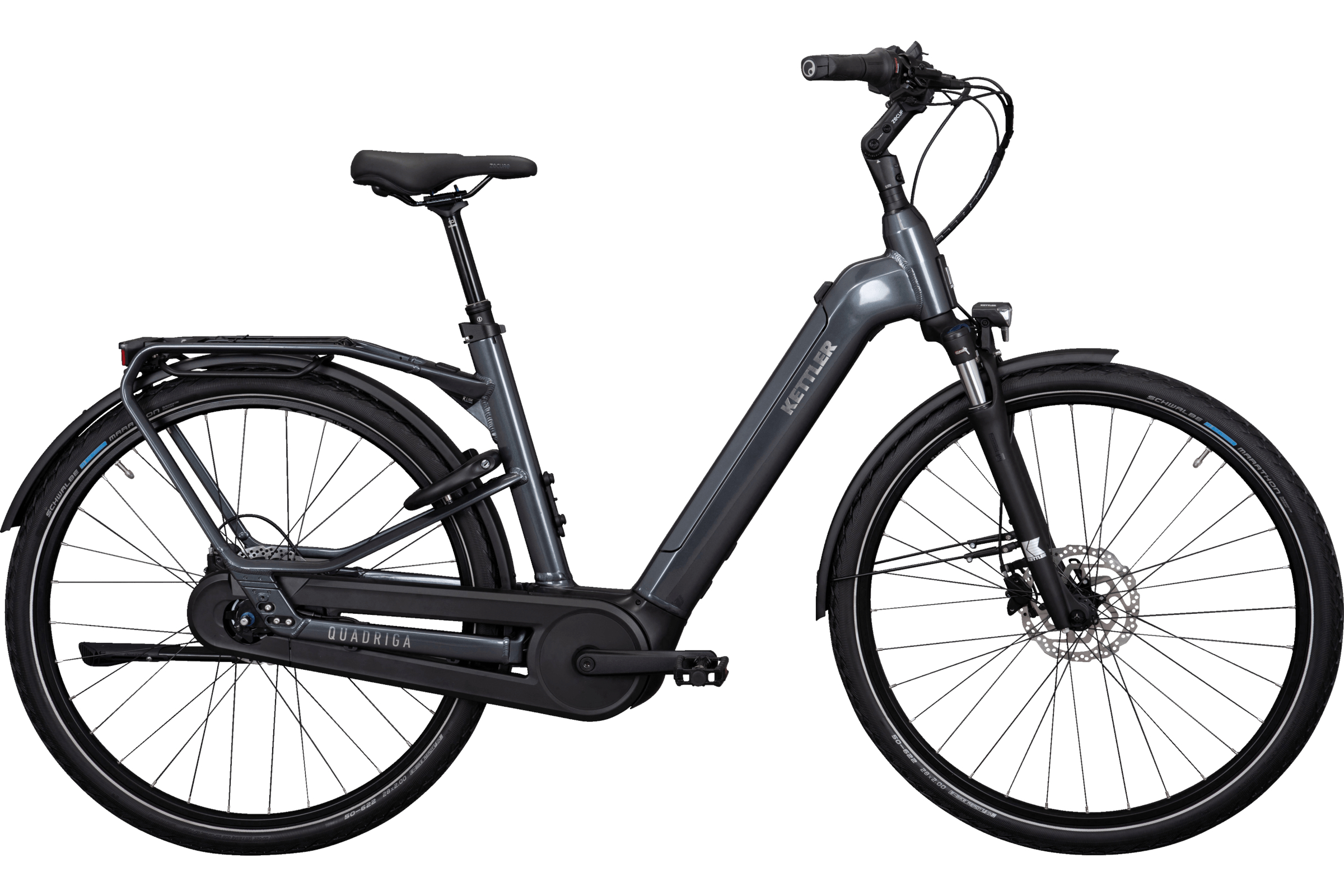 Quadriga P5 HD Benelux Belt RT - 625 Wh - 28 Zoll - Tiefeinsteiger - granite shiny